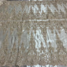 1 Yard Luxurious Corded Bridal Lace Fabric Embroidered on Premium Polyester Mesh 52