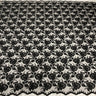 1 Yard Beaded Corded Bridal Lace Fabric Embroidered Net Mesh Black 51" Width