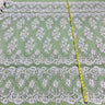 1 Yard Luxurious Beaded Corded Bridal Lace Fabric Embroidered on Premium Mesh 51