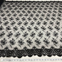 1 yarda de tela de encaje bordada floral en malla elegante para vestido de boda, ancho de 54 pulgadas