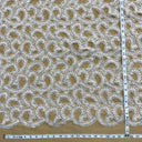 1 yarda de tela de encaje blanca con cuentas bordada Alençon con perlas y lentejuelas para organza nupcial, ancho de 54 pulgadas