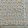 1 Yard White Beaded Lace Fabric Embroidered Alencon Pearl Sequin Bridal Organza 54" Width