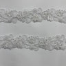 1 Yard Elegant Beaded & Corded Lace Trimming Embroidered on 100% Polyester Organza for Special Occasion Dresses 2 Inch Width