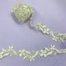 1 Yard Delicate Beaded Corded Lace Trimming Embroidered Polyester Organza for Dresses 1 Inch Width