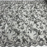 1 Yard Beaded Rhinestone 3D Floral Lace Fabric for Bridal Dresses Dance Costumes 50" Width