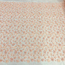 1 yarda de tela de encaje floral 3D con cuentas bordada en malla de alta costura para vestido, ancho de 49 pulgadas