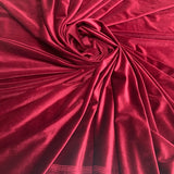 1 Yard Red Stretch Velvet Fabric Soft Plush Luxurious Material for Apparel and Costumes 60 Inch Width