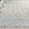1 Yard Elegant Corded Bridal Lace Fabric Embroidered on Premium Polyester Mesh 54