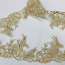 1 Yard Elegant Corded Lace Trimming Embroidered Polyester Net Mesh for Gowns 4.5 Inch Width