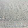 1 Yard Gold Beaded Lace Fabric Embroidered on 100 Percent Polyester Net Mesh 52 Inch Width