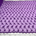 1 yarda de tela de encaje nupcial de noche con cuentas color púrpura para vestido de quinceañera, ancho de 52 pulgadas