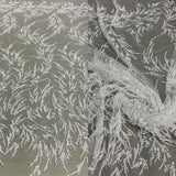 1 Yard Beaded Lace Fabric Embroidered on 100% Polyester Net Mesh 54 Inch Width