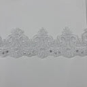 1 Yard Luxurious Beaded and Corded Lace Trimming Embroidered on Polyester Net Mesh for Special Occasions 4 Inch Width