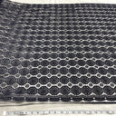 1 yarda de tela de encaje floral azul marino bordada sobre malla de red 100% poliéster material ligero ancho de 45 pulgadas