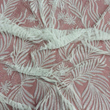 1 Yard Silver Beaded & Corded Bridal Lace Fabric Embroidered on 100% Polyester Net Mesh 56 Inch Width