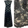 1 Yard Corded Bridal Lace Fabric Embroidered on Net Mesh 54" Width