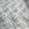 1 Yard Beaded Lace Fabric Embroidered on 100% Polyester Net Mesh 50" Width