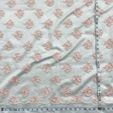 1 Yard Black Lilac Beaded Lace Fabric Embroidered on Polyester Net Mesh Elegant 52 Inch Width