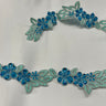 1 Yard Beautiful Beaded Corded Lace Trimming Embroidered Polyester Net Mesh for Dresses 1.5 Inch Width