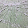1 Yard Gold Beaded and Corded Bridal Lace Fabric Embroidered on 100 Percent Polyester Net Mesh 58 Inch Width
