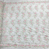 1 Yard Corded Bridal Lace Fabric Embroidered Net Mesh Sage Pink 53" Width