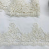 1 Yard Beaded & Corded Lace Trimming 100% Polyester Net Mesh 6" Wide