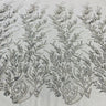 1 Yard Gold Beaded Lace Fabric Embroidered on Polyester Mesh, 51" Wide, Elegant Bridal & Formalwear Fabrication