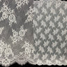 3 Yards Chantilly Eyelash Embroidered Lace 52? Wide French Inspired Polyester Fabric for Bridal & Evening Wear