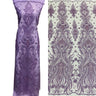 1 Yard Beaded Lace Fabric GD 114, 52" Embroidered Polyester Net Mesh Fabrication