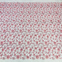 1 yarda de tela de encaje floral 3D con cuentas bordada en malla de alta costura para vestido, ancho de 49 pulgadas