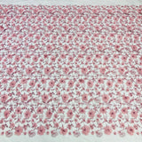 1 Yard Beaded 3D Floral Lace Fabric Embroidered Couture Mesh Dress 49" Width