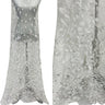 1 Yard Breathtaking White Beaded Sequined Lace Fabric on Net Mesh 54 inch Width