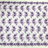 1 Yard Corded Bridal Lace Fabric Embroidered Net Mesh Sage Pink 53" Width