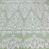 1 Yard Elegant Corded Bridal Lace Fabric Embroidered on Premium Polyester Mesh 53