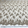 1 Yard Blush Beaded & Corded Bridal Lace Embroidered on Fabric 52" Wide Polyester Net Mesh