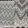 3 Yards Chantilly Embroidered Lace with Eyelash Scallop 52? Wide Romantic Polyester Fabric for Dresses & Gowns