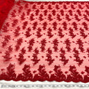 1 Yard Corded Bridal Lace Fabric Embroidered Elegant Net Mesh Couture Gown 54" Width