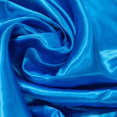 1 Yard Aqua Blue Charmeuse Medium Satin Lining Fabric 60 Inch Width