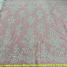 1 Yard Beaded Lace Fabric Embroidered on Polyester Net Mesh, 53" Width, Premium Embroidery Lace Material