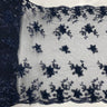1 Yard Beaded Double Sided 3D Floral Lace Trimming 100% Polyester Net Mesh 21" Wide