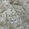1 Yard Beaded Lace Fabric Embroidered on Polyester Net Mesh, 52" Wide, Premium Fabric for Dressmaking & Crafting