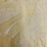 1 Yard White Bandeau Veil Tulle Birdcage Venetian Veil Mesh Fabric 9 Inch Width