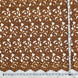 1 Yard Royal Beaded Corded Bridal Lace Fabric Embroidered on Premium Polyester Mesh 52