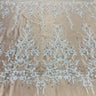 1 Yard Exquisite Beaded Lace Fabric Embroidered on Premium Polyester Mesh 52