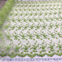 Beaded Lace Mesh Lime Green