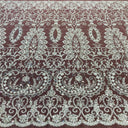 Beaded Embroidered Lace Fabric