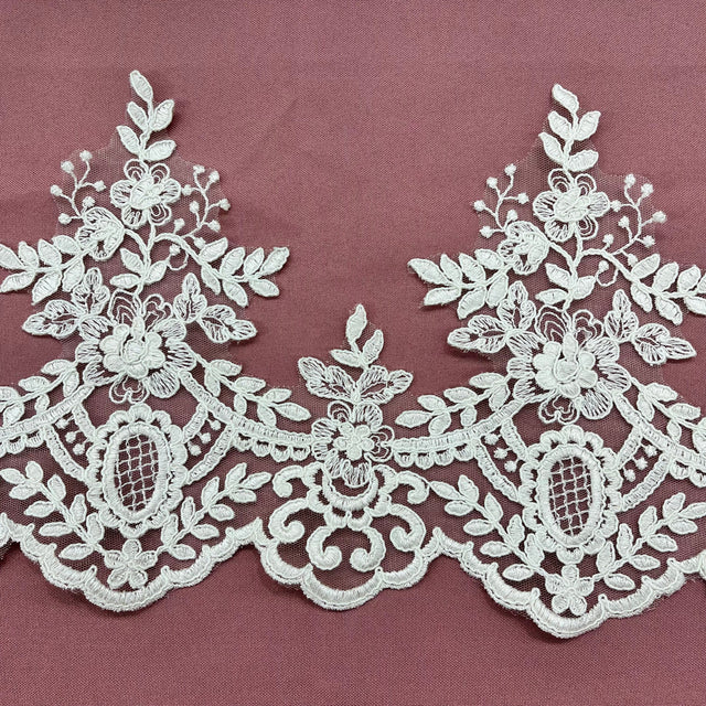 Embroidered Corded Lace Trimming