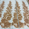1 Yard Exquisite Beaded Lace Fabric Embroidered on Polyester Net Mesh
