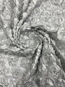 3D Roses On A Mesh Fabric - 54" Width, Color Options (1 Yard)
