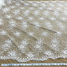 1 Yard Floral Embroidered Lace Fabric for Bridal Evening Gowns 52 inch Width